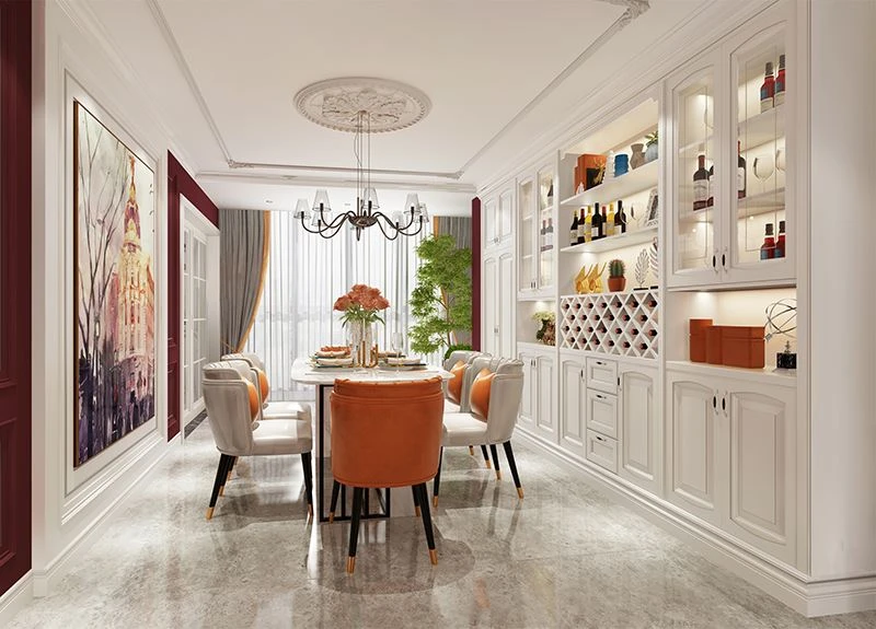 Dinning Room White Sideboard Cabinet