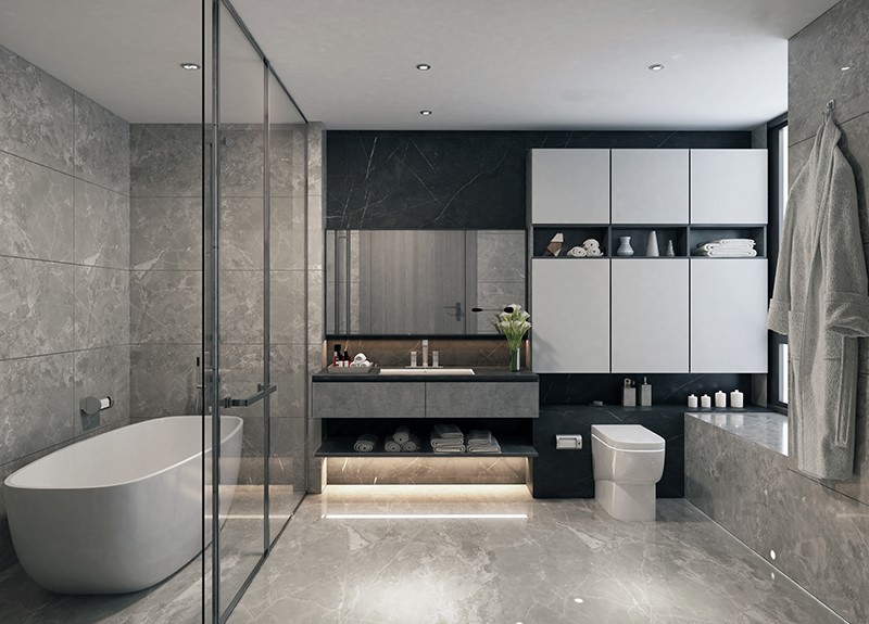 semi open style bathroom cabinet