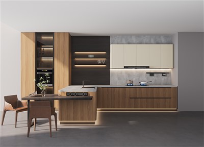 맞춤형 멜라민 주방 캐비닛