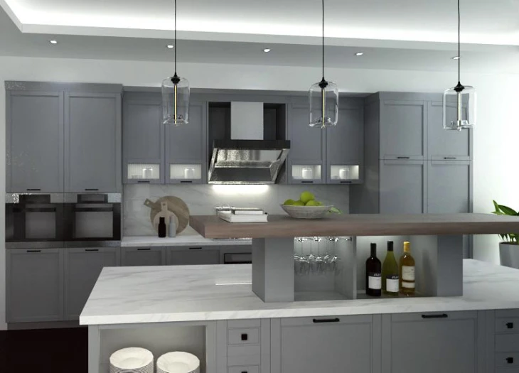 Thermofoil Finish Kitchen Cabinet